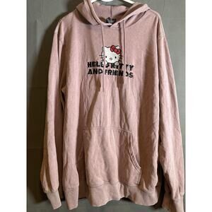 Hello Kitty And Friends Hoodie Mens Large Bioworld Sanrio Pullover Sweatshirt